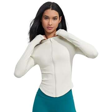 sphinx cat Womens Athletic Long Sleeve Full Zip Running Track Jacket Workout Yoga Sportwear with Thu...