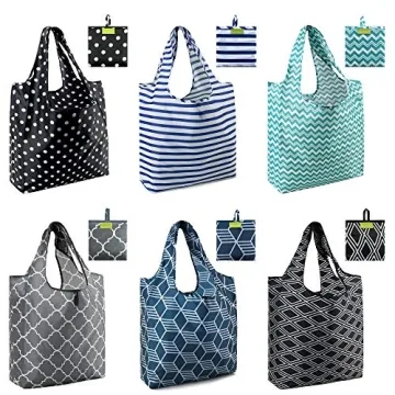 Eco-Friendly Reusable Grocery Bags Gift Pack - 6 BeeGreen Bags