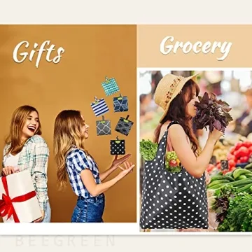 Eco-Friendly Reusable Grocery Bags - BeeGreen 6 Pack