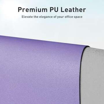 Aothia Leather Desk Pad Protector, Mouse Pad, Office Desk Mat, Non-Slip PU Leather Desk Blotter, Lap...