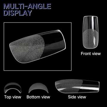 AORAEM Square Nail Tips: 600 PCS Durable & Stylish