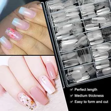 AORAEM Square Nail Tips: 600 PCS Durable & Stylish