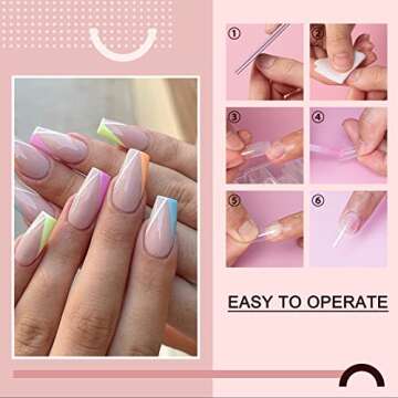 AORAEM Square Nail Tips: 600 PCS Durable & Stylish