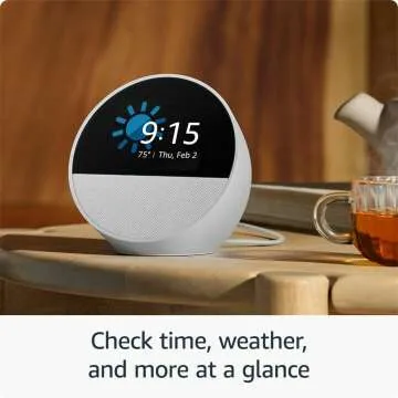 Echo Spot 2024 - Smart Alarm Clock with Alexa
