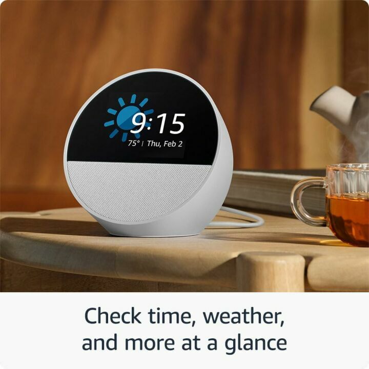 Echo Spot 2024 - Smart Alarm Clock with Alexa