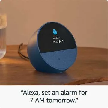 Echo Spot 2024 - Smart Alarm Clock with Alexa