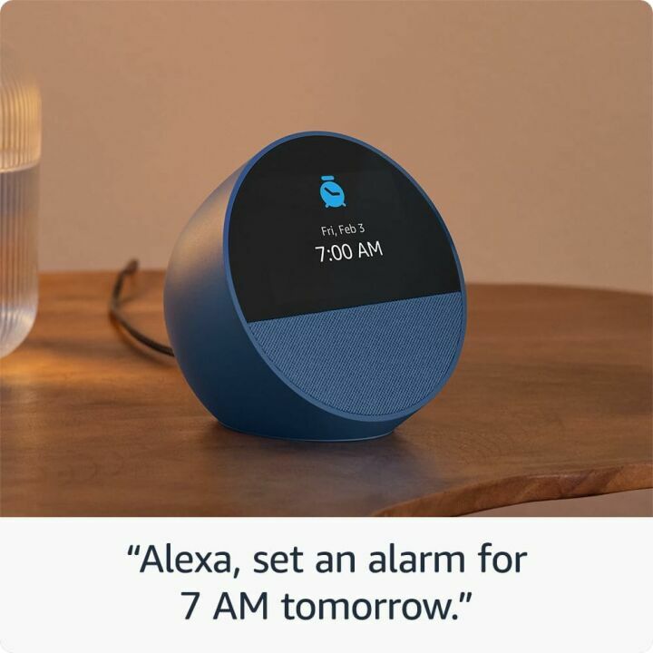 Echo Spot 2024 - Smart Alarm Clock with Alexa
