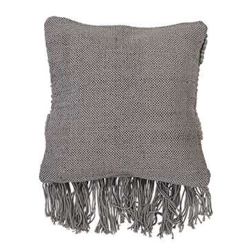 Bloomingville Textured Grey Cotton Pillow