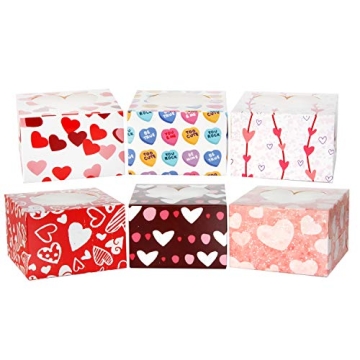 Joyful 24 Pcs Valentine’s Day Bakery Treat Boxes for Gift Giving