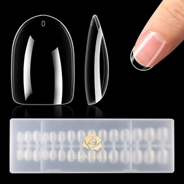 UNA GELLA Short Oval Almond Gel Nail Tips 360pcs