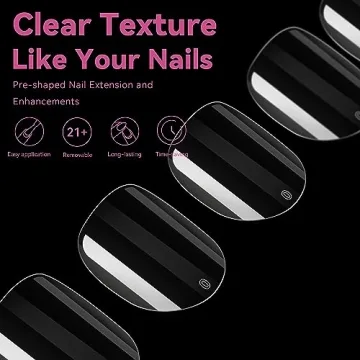 UNA GELLA Short Oval Almond Gel Nail Tips 360pcs