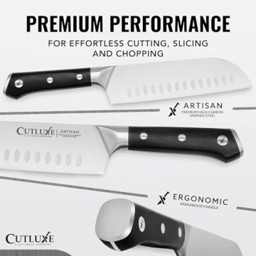 Cutluxe Santoku Knife 7" – High Carbon Steel Kitchen Essential