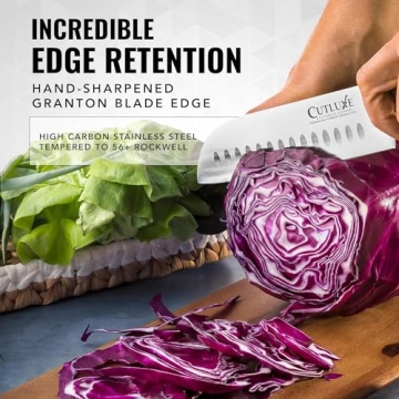 Cutluxe Santoku Knife 7" – High Carbon Steel Kitchen Essential