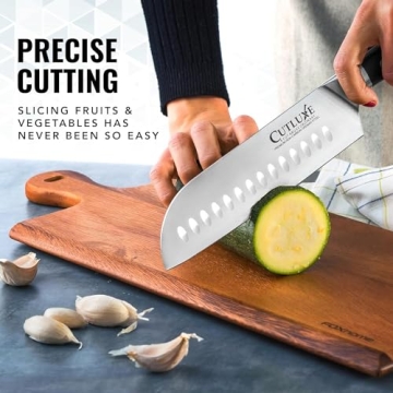 Cutluxe Santoku Knife 7" – High Carbon Steel Kitchen Essential