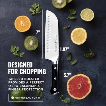 Cutluxe Santoku Knife 7" – High Carbon Steel Kitchen Essential