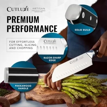 Cutluxe Santoku Knife 7" – High Carbon Steel Kitchen Essential