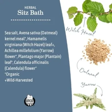 Earth Mama Postpartum Recovery Kit, Take Care Down There® Trifecta with Organic Perineal Balm, Sitz Bath & Herbal Peri Spray, 3-Piece Set