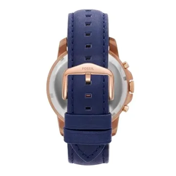 Fossil Quartz Chronograph Watch in Rose Gold and Navy