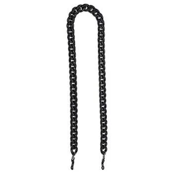 DECKER Acrylic Eyeglass Chain Sunglasses Holder Designer Trendy Fashion Eyewear Retainer Strap Necklace glasses hanging for Women (Black)