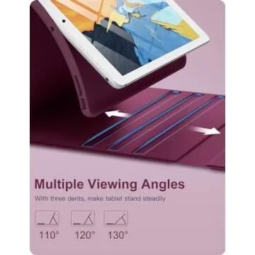 Hamile for iPad 9th Generation Case with Keyboard 10.2 Inch - Backlit Wireless Detachable Folio Keyboard Cover with Pencil Holder for iPad 8th Gen/7th Gen/iPad Pro 10.5"/iPad Air 3rd Gen (Raspberry)