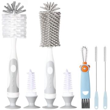 Ariseno 5-in-1 Baby Bottle Brush Set: Essential Cleaning Tools
