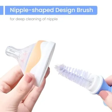 Ariseno 5-in-1 Baby Bottle Brush Set for Safe Cleaning