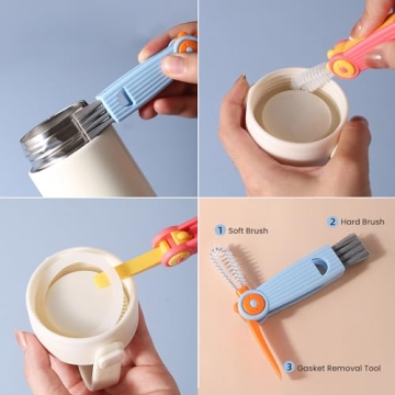 Ariseno 5-in-1 Baby Bottle Brush Set for Safe Cleaning