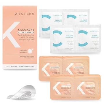ZitSticka Extra Strength Killa Acne Patches for Face - World's Most Potent Pimple Patch with Fast-Ac...