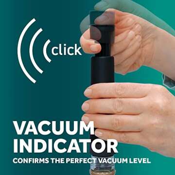 Airtender Wine Vacuum Pump Wine Preserver with 3 Reusable Bottle Stopper Vacuum Seals, for Wine Pres...