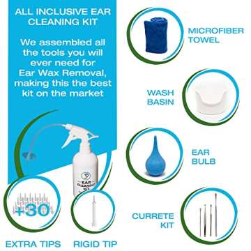 Ear Wax Removal Tool by Tilcare - Ear Irrigation Flushing System for Adults & Kids - Perfect Ear Cle...