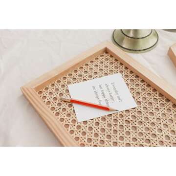Rectangle Premium Rattan hometray, Serving Tray, Rattan Food Tray, Handmade Rattan Tray, Coffee Tray, Tray Square, Accessory Trays, Jewelry Tray, Decorate Tray (Wood)