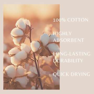 Great Bay Home Ivory Bath Towels - 100% Cotton 6 Pack 26x16 Hand Towel Set - Absorbent, Durable, Quick-Dry Towels for Bathroom - Low-Twist, Two-Ply Decorative Towels (Ivory)