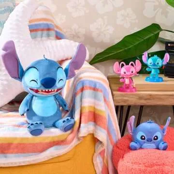 Just Play Disney Stitch Crack Me Up Stitch 11-inch Plush with Sounds and Motion, Wiggles, Giggles, and Laughs, Stuffed Animal, Kids Toys for Ages 3 Up