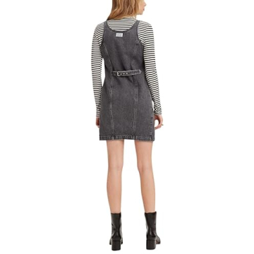 Levi's Women's Tuli Denim Mini Dress - Chic Black Stonewash Style