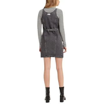 Levi's Women's Tuli Denim Mini Dress - Chic Black Stonewash Style