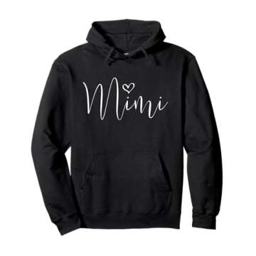 Mimi for Woman Grandma Christmas Birthday Mother's Day Pullover Hoodie