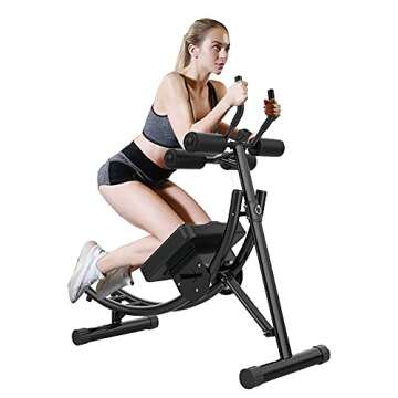 Fitness AB Machine Core Workout Equipment for Home Gym Strength Training Foldable and Height Adjusta...