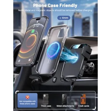 Fast Wireless Car Charger Mount for iPhone and Samsung