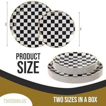 Checkered Plates Set for Elegant Weddings & Parties