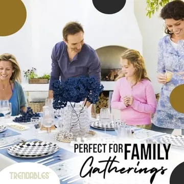 Checkered Plates Set for Elegant Weddings & Parties