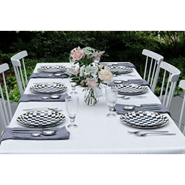 Checkered Plates Set for Elegant Weddings & Parties