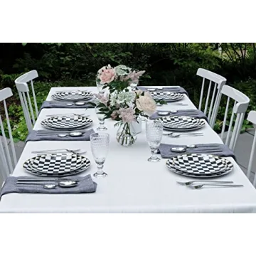 Checkered Plates Set for Elegant Weddings & Parties
