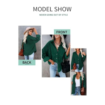 Magritta Women's Oversized Corduroy Shacket with Pockets