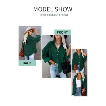 Magritta Women's Oversized Corduroy Shacket with Pockets