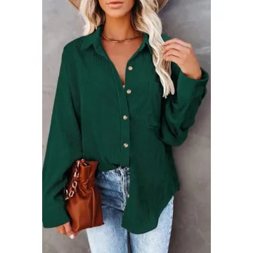 Magritta Women's Oversized Corduroy Shacket with Pockets