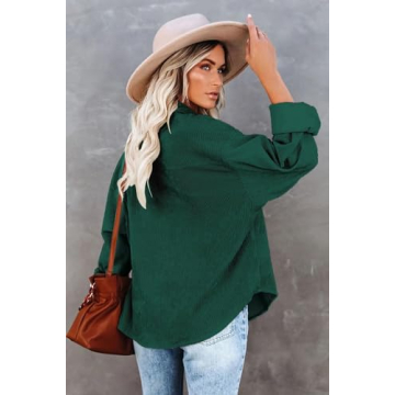 Magritta Women's Oversized Corduroy Shacket with Pockets