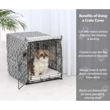 MidWest Homes for Pets Dog Crate Cover, Privacy Dog Crate Cover Fits MidWest Dog Crates, Machine Was...