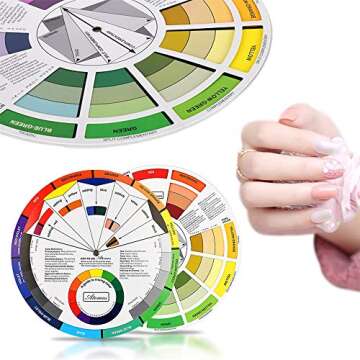 Color Wheel Color Mix Guide, ATOMUS Tattoo Pigment Chart Supplies for Paint Permanent Eyebrow Lip Body Tattoo (9.25in)