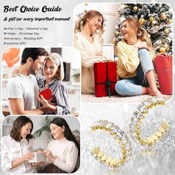 Gold Hoop Earrings for Women - 14K Gold Plated Fashion Jewelry