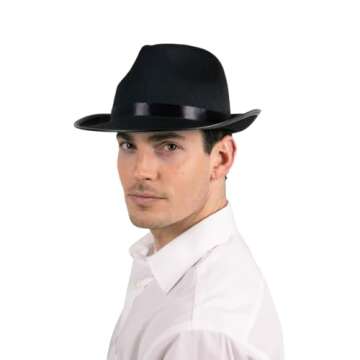 Kangaroo Black Stovepipe Hat - Versatile Costume Accessory for Ringmasters, Vampires, Abraham Lincoln - Black Top Hat, Magicians Hat, Fits Kids, Men & Women